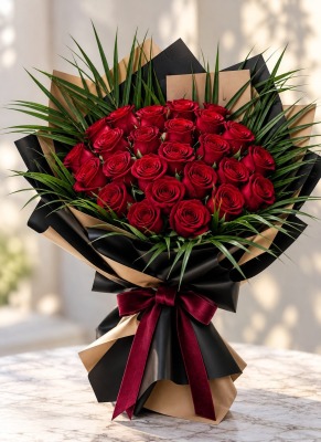 Tutkunun İmzası – 25 Kırmızı Gül Buketi