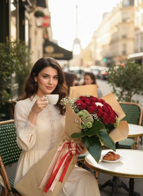 Paris Romantik Gul Buketi
